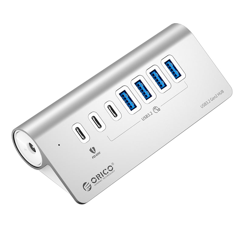Aluminum USB3.0 HUB with 10 ports - Silver - Orico