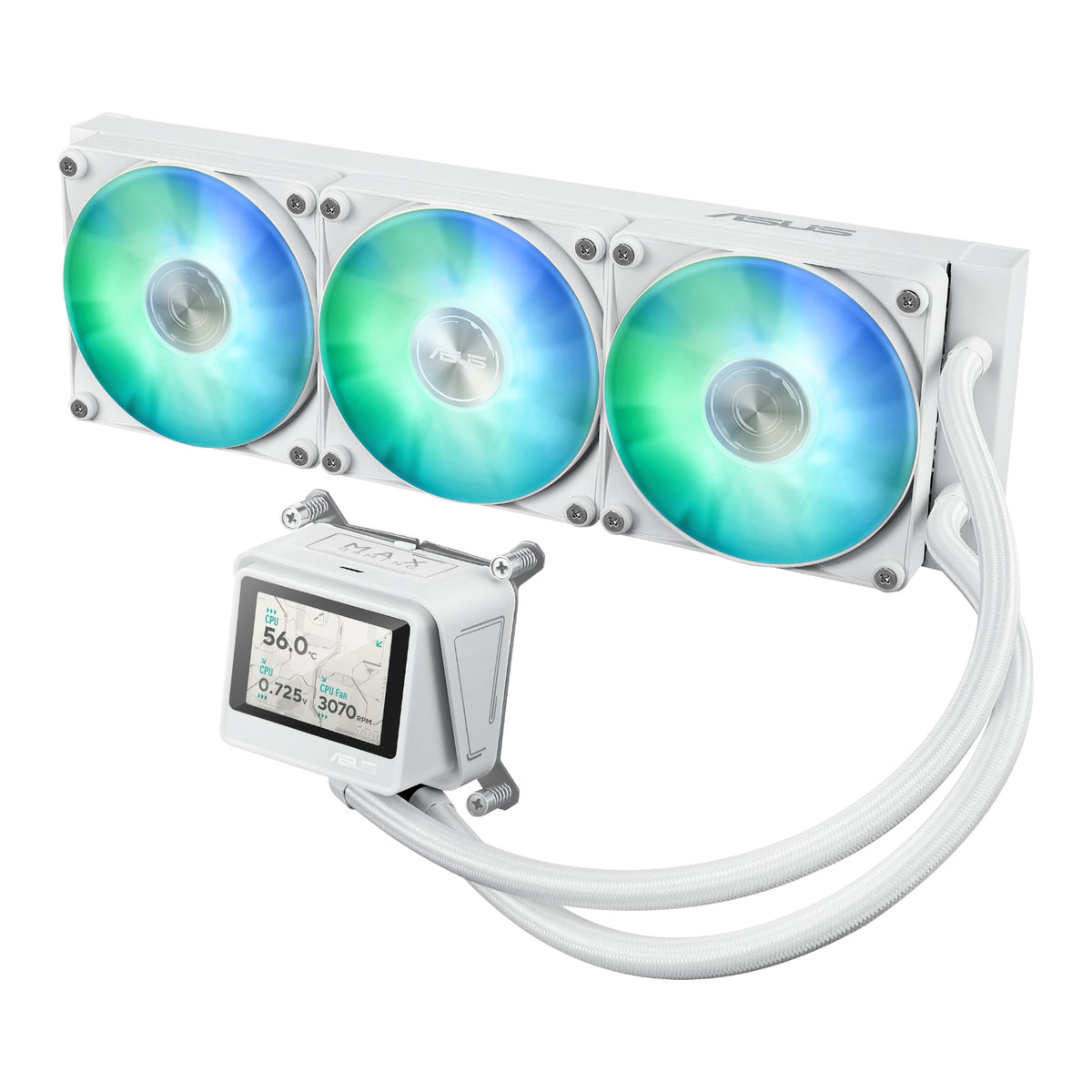 Asus MAX Gaming LC 360 ARGB LCD All-in-one CPU Liquid Cooler - White – image 2