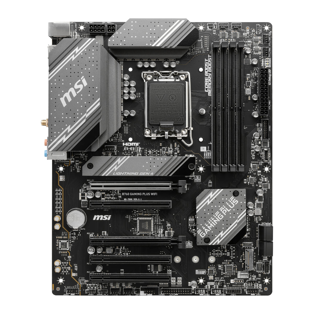 MSI B760 GAMING PLUS WIFI DDR5 LGA1700 ATX Motherboard – image 2