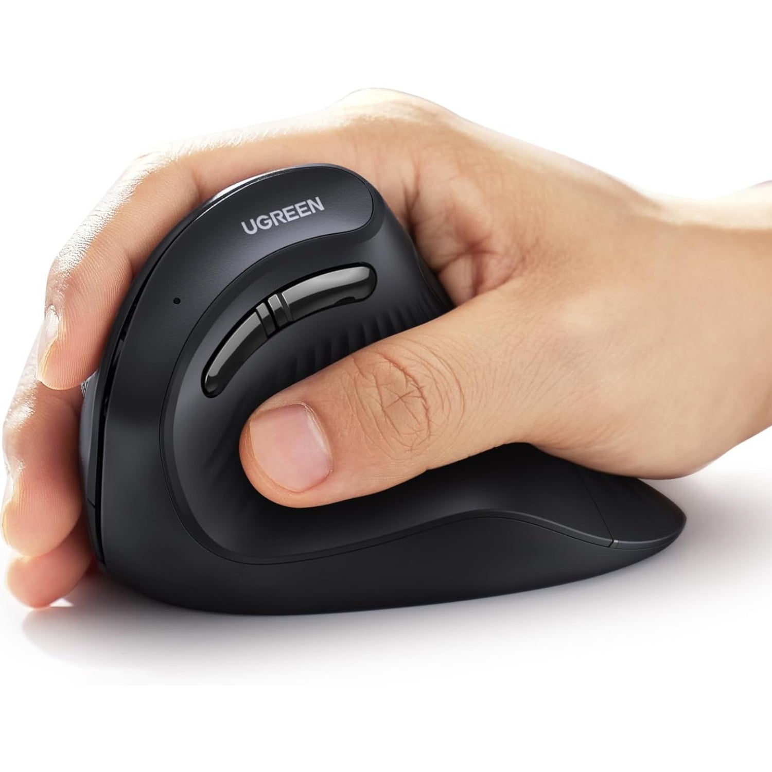 UGREEN Multi-Mode Vertical Mouse Bluetooth and 2.4G Wireless–Black – image 2