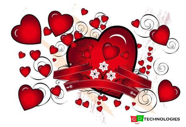 NOTEBOOK STICKER 15.6″ 3D HEART