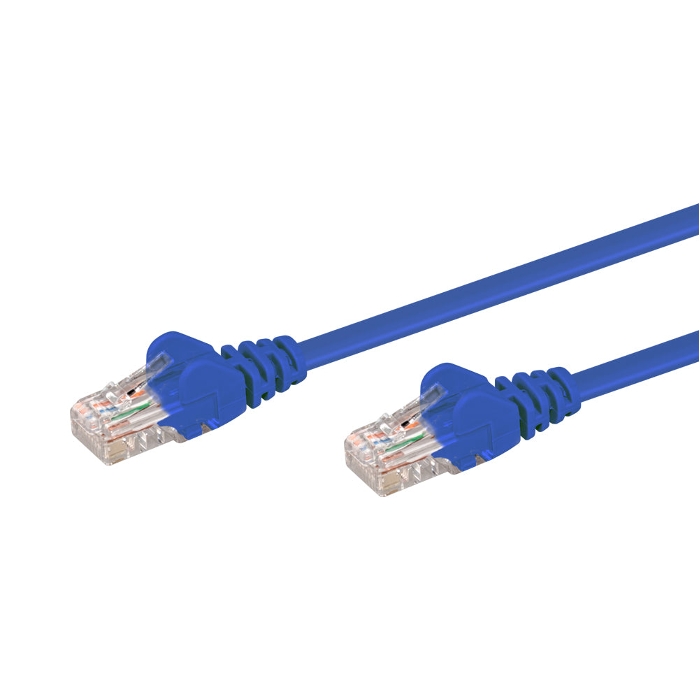 0.5M CAT5E MOULDED FLYLEAD - BLUE