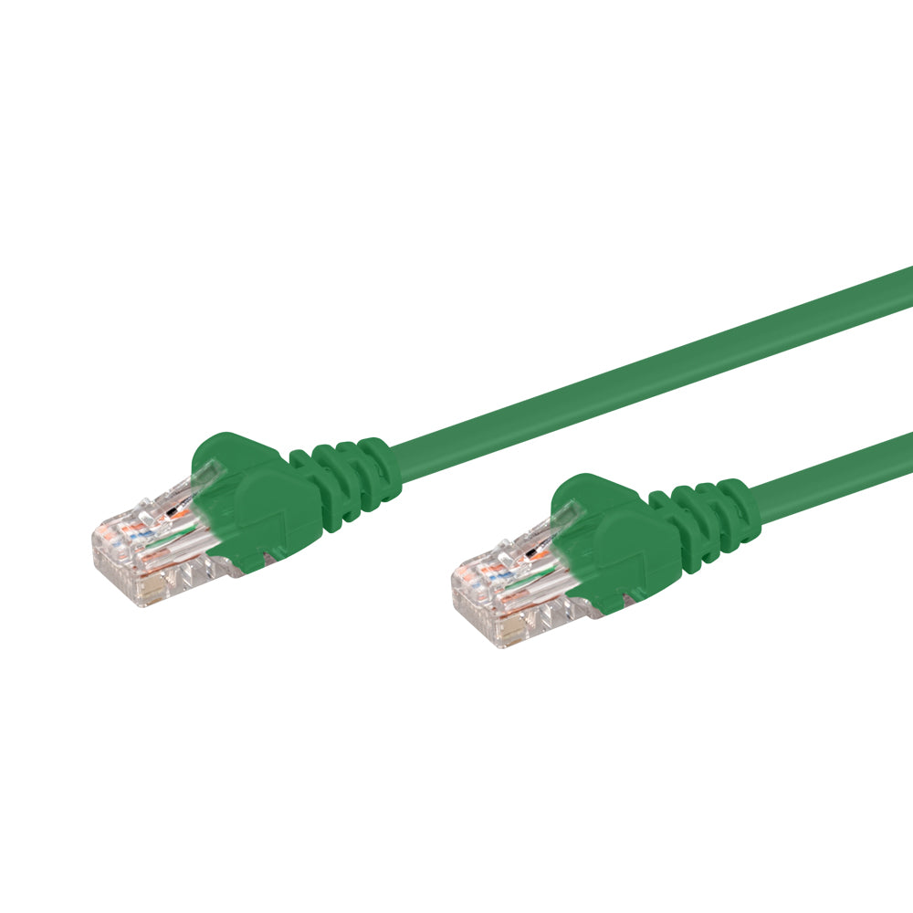 0.5M CAT5E MOULDED FLYLEAD - GREEN