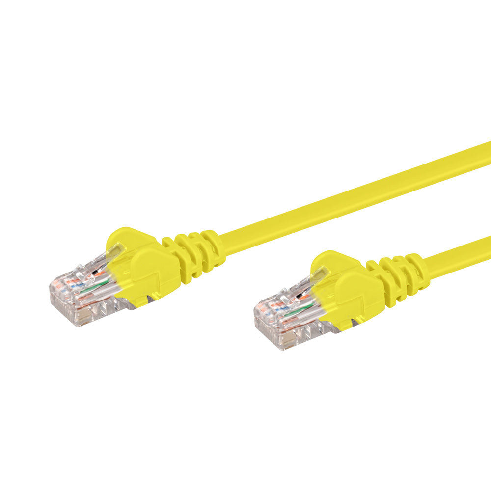 0.5M CAT5E MOULDED FLYLEAD - YELLOW