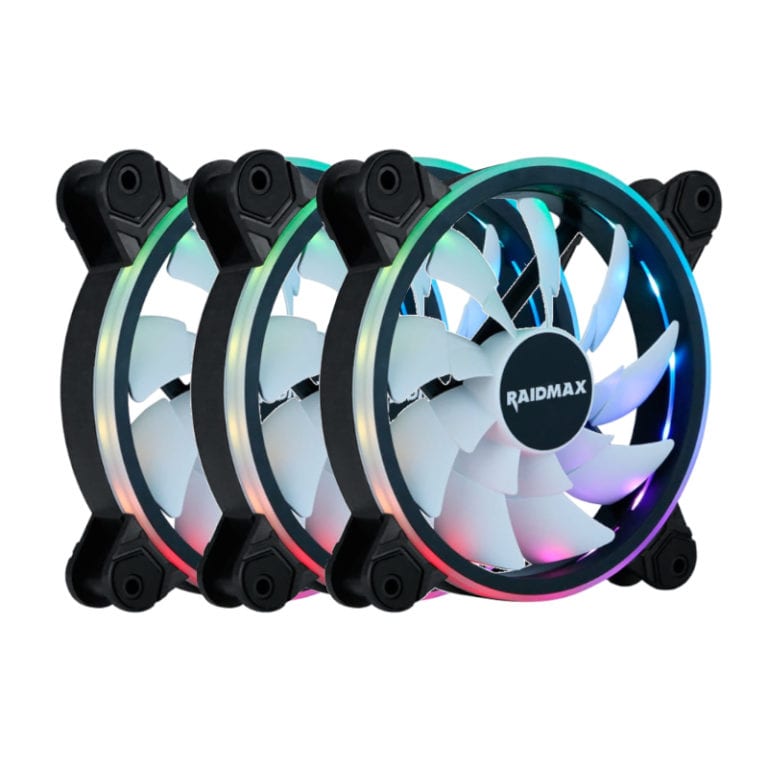 Raidmax NV-T120FBR3 120mm 3Pin ARGB 3Pack Case Fan and Controller