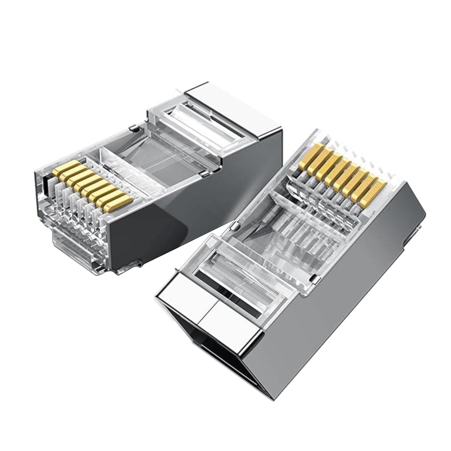 UGREEN NW111 RJ45 Cat6 Ethernet Network Head 100 Pack - Silver/Transparent – image 2