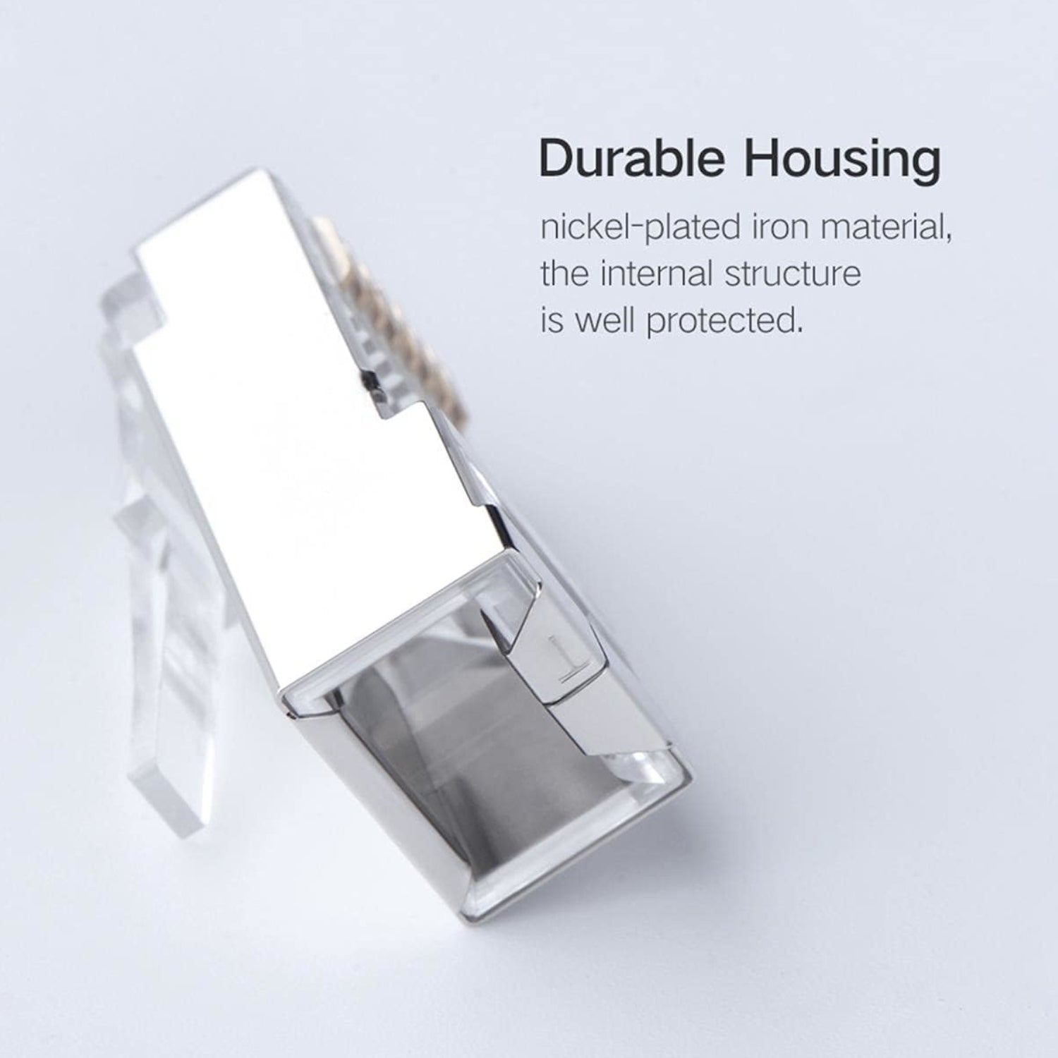 UGREEN NW111 RJ45 Cat6 Ethernet Network Head 100 Pack - Silver/Transparent – image 3