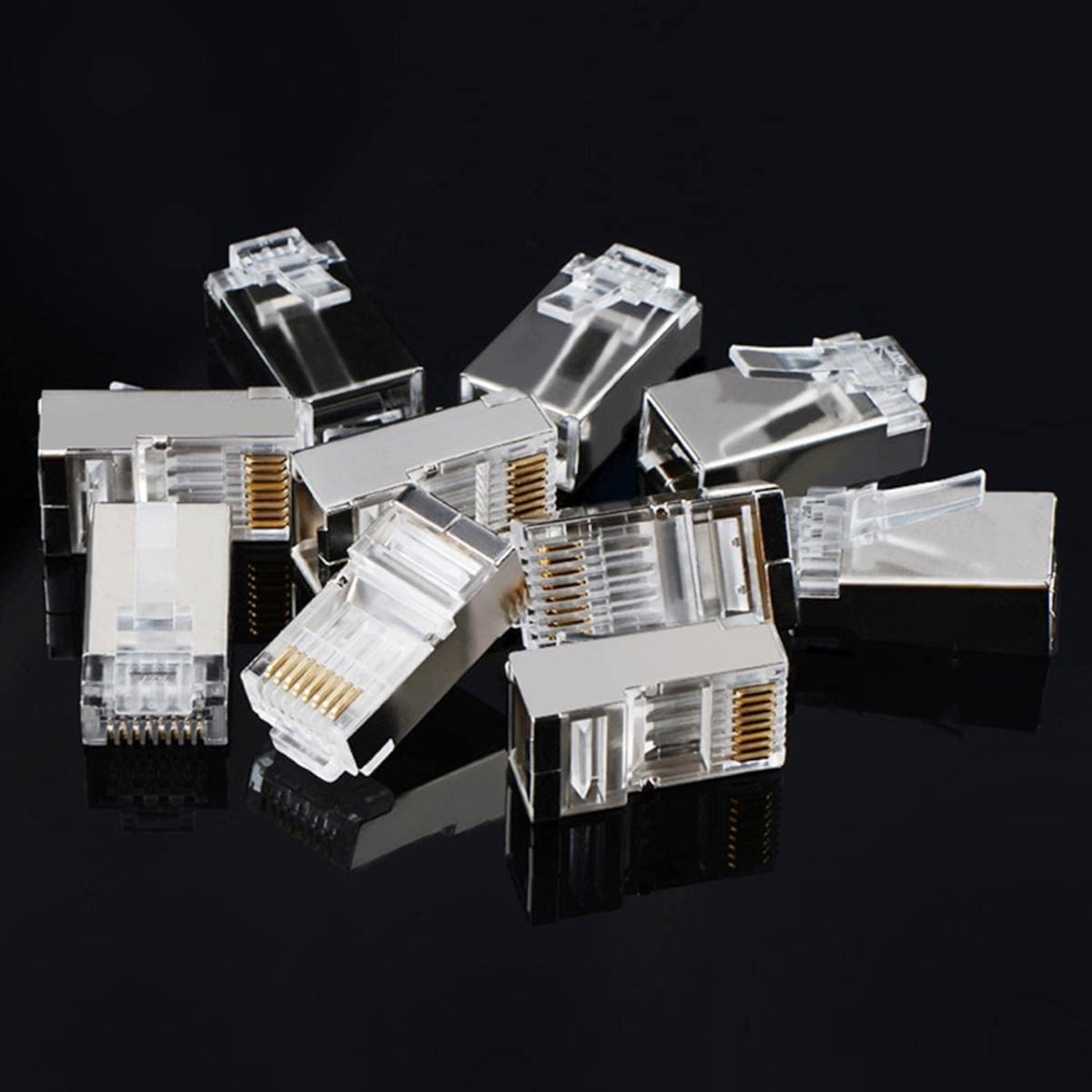 UGREEN NW111 RJ45 Cat6 Ethernet Network Head 100 Pack - Silver/Transparent – image 5