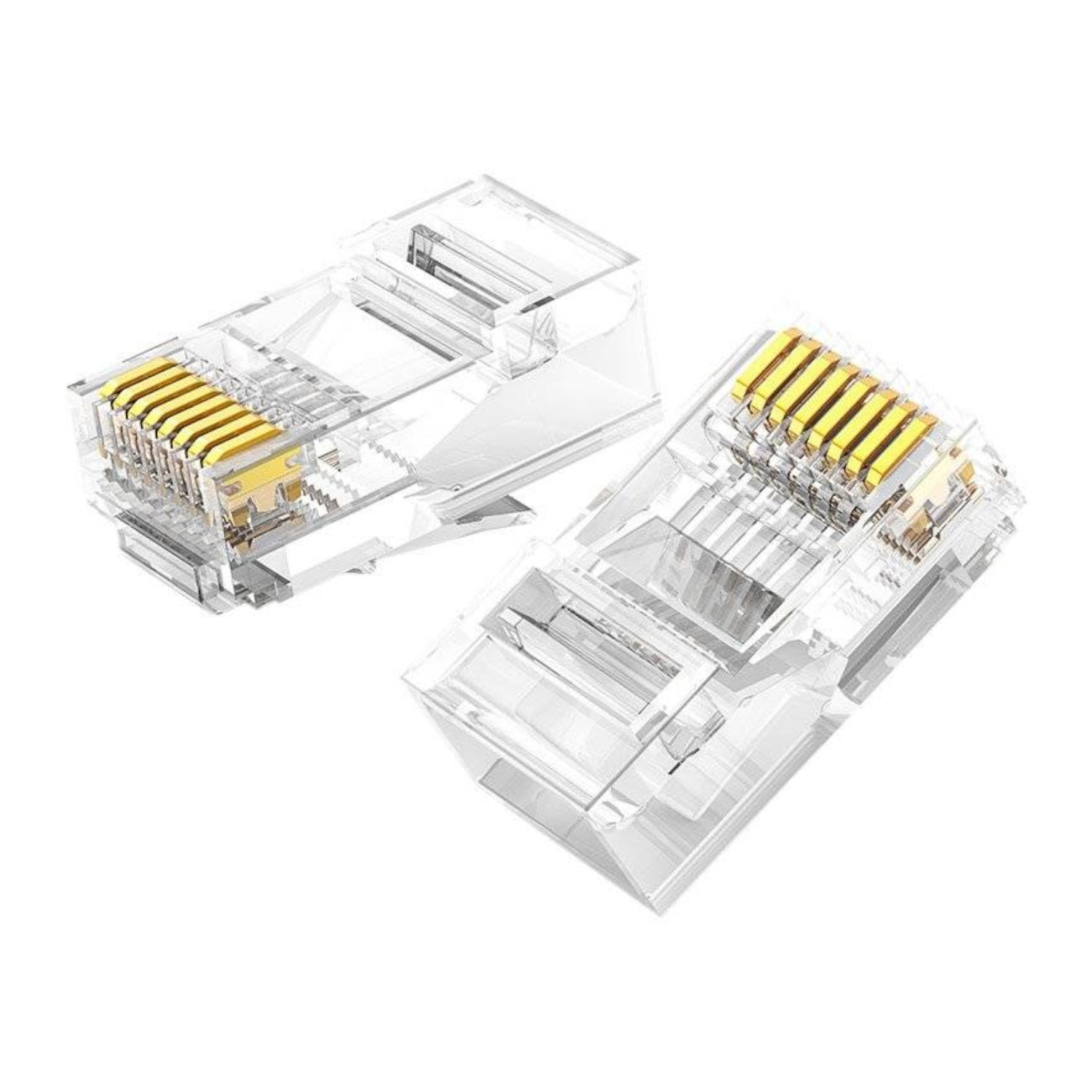 UGREEN Cat6 RJ45 Modular Plugs - Transparent with Gold Contacts (10 Pieces) – image 3