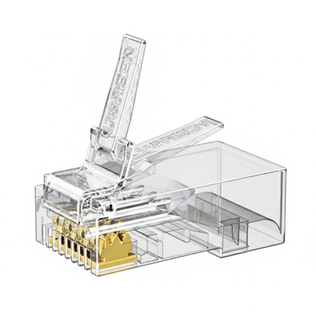 UGREEN Cat6 RJ45 Modular Plugs (50 Pcs)–Transparent with Gold Contacts – image 2