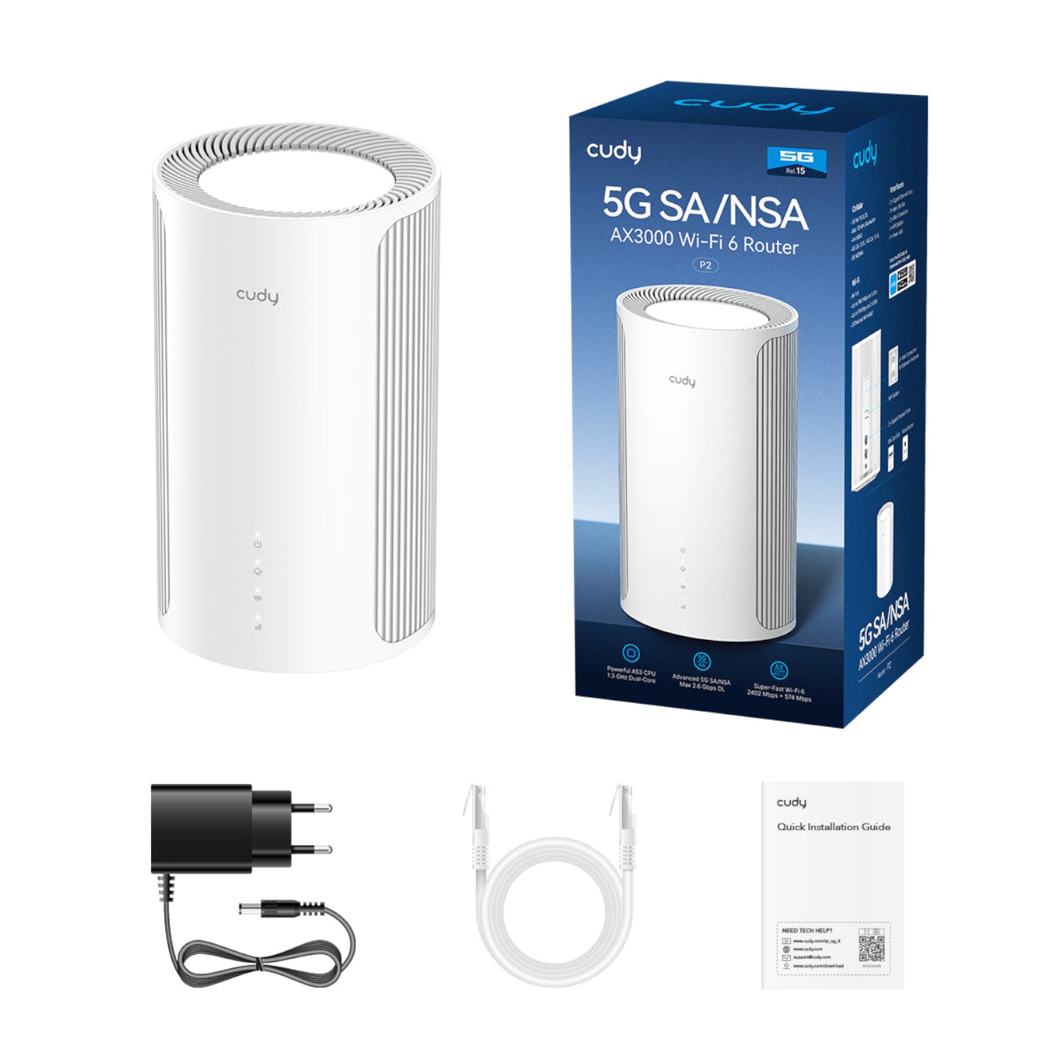 Cudy AX3000 Dual Band 5G Wi-Fi 6 LTE Router -White – image 4