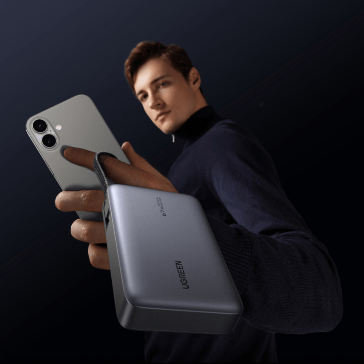 UGREEN 20000mAh 67W Nexode Power Bank with Built-in Cable – image 2