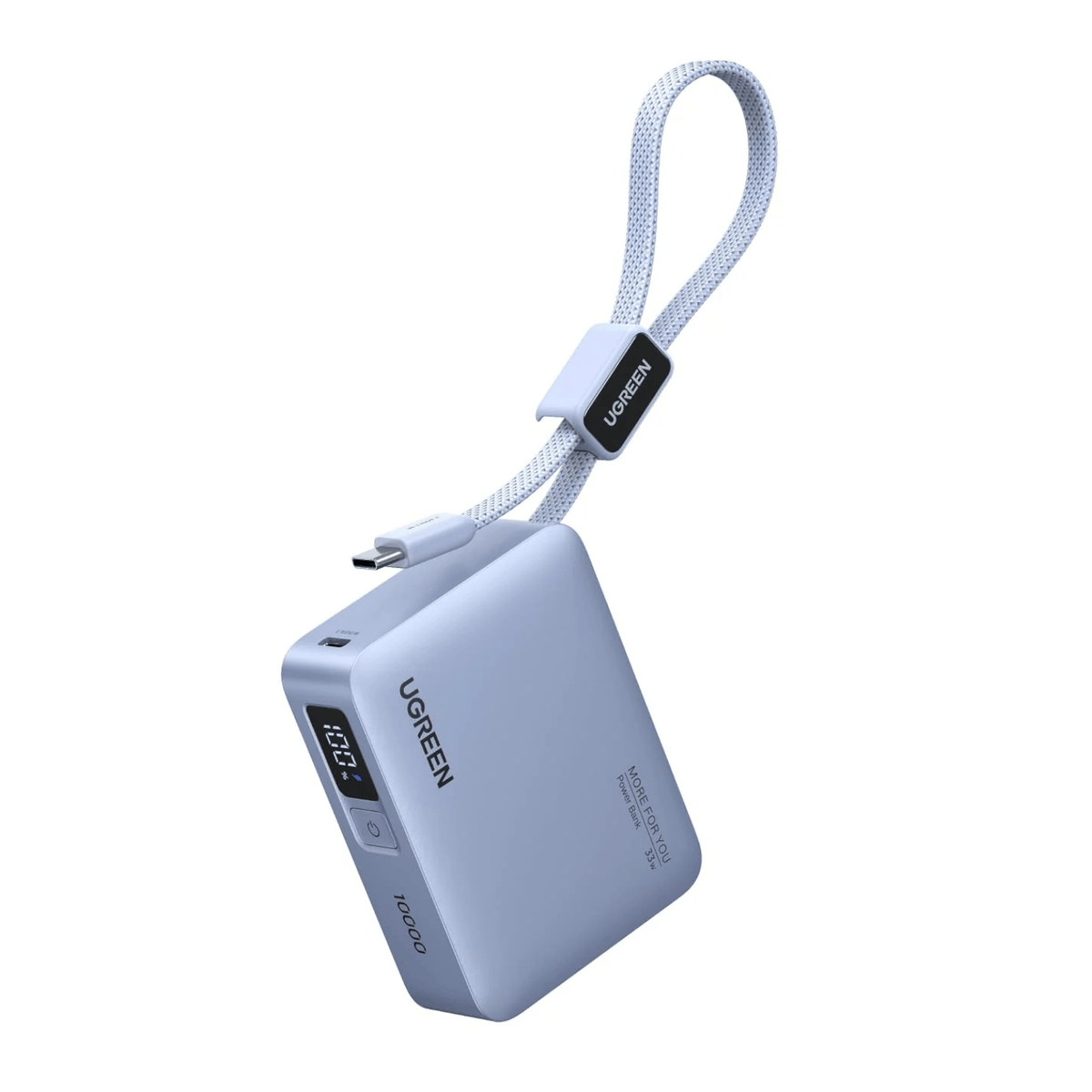 UGreen Nexode 10000mAh 30W Power Bank with Built-in USB Type-C Cable – image 2