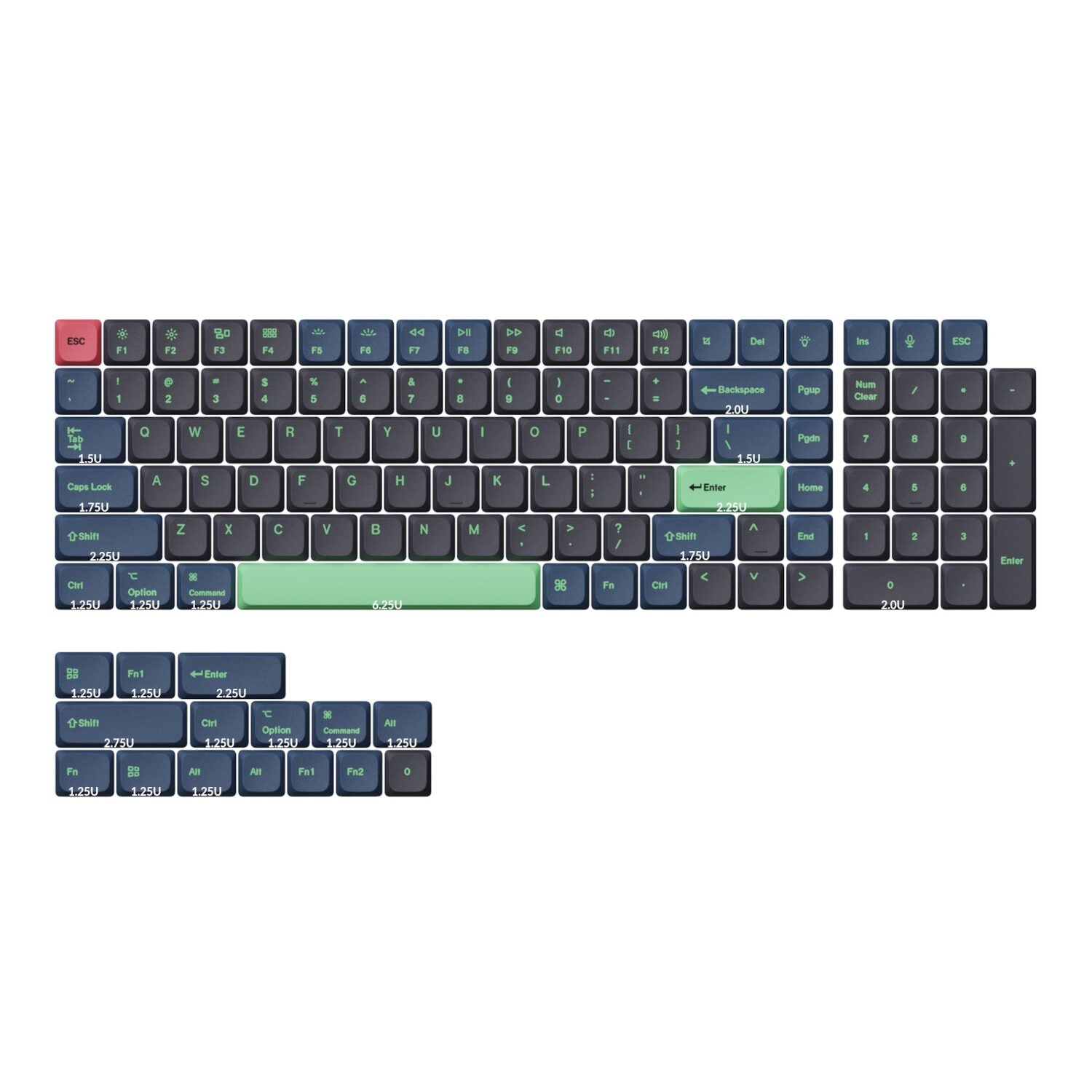 Keychron Low Profile Dye-Sub PBT LSA Full Set Keycap Set – Hacker Edition (133 Keys, PBT, Low Profile) – image 2