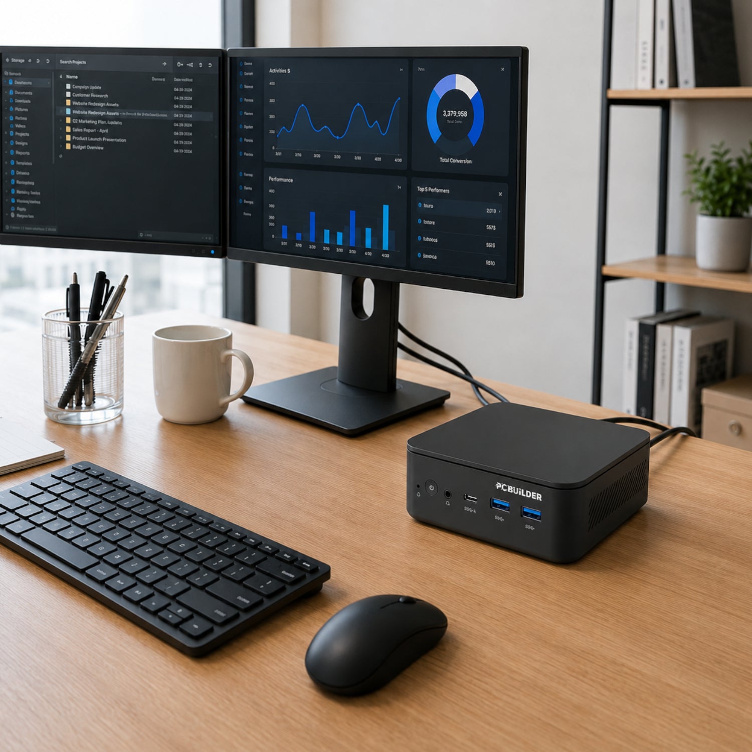 PCBuilder CUBE Intel Core 3-100U 12GB DDR5 512GB Windows 11 Pro Mini PC – image 6