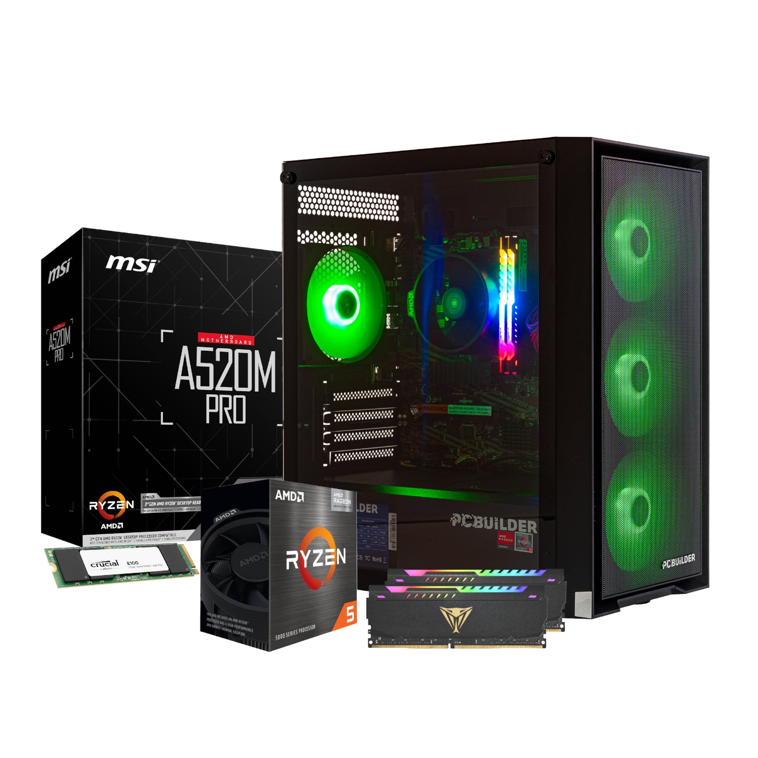 PCBuilder Ryzen 5 5600GT DEFENDER Windows 11 Gaming PC – image 2