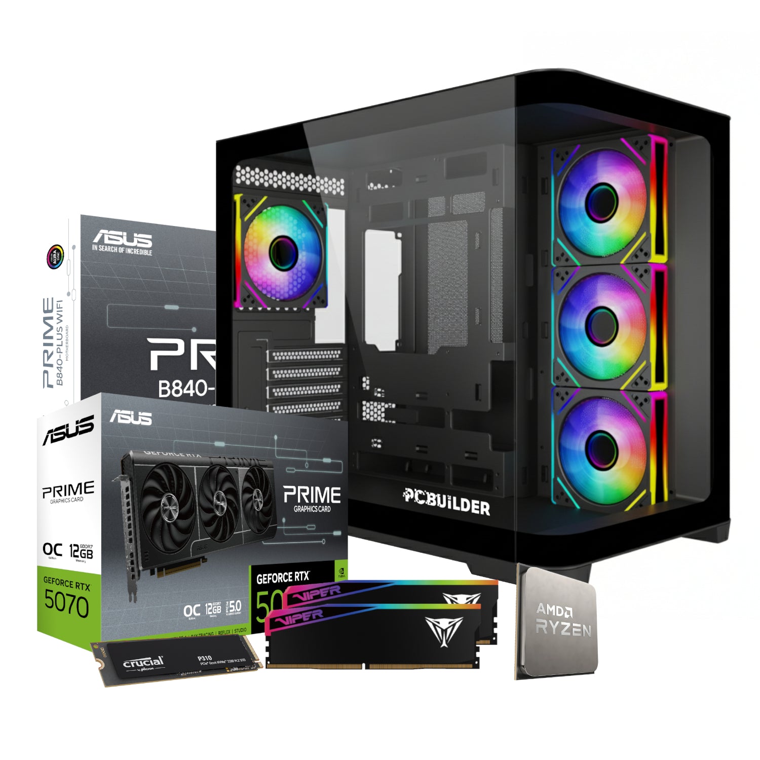 PCBuilder Ryzen 5 7600 MAVERICK Windows 11 Gaming PC – image 2