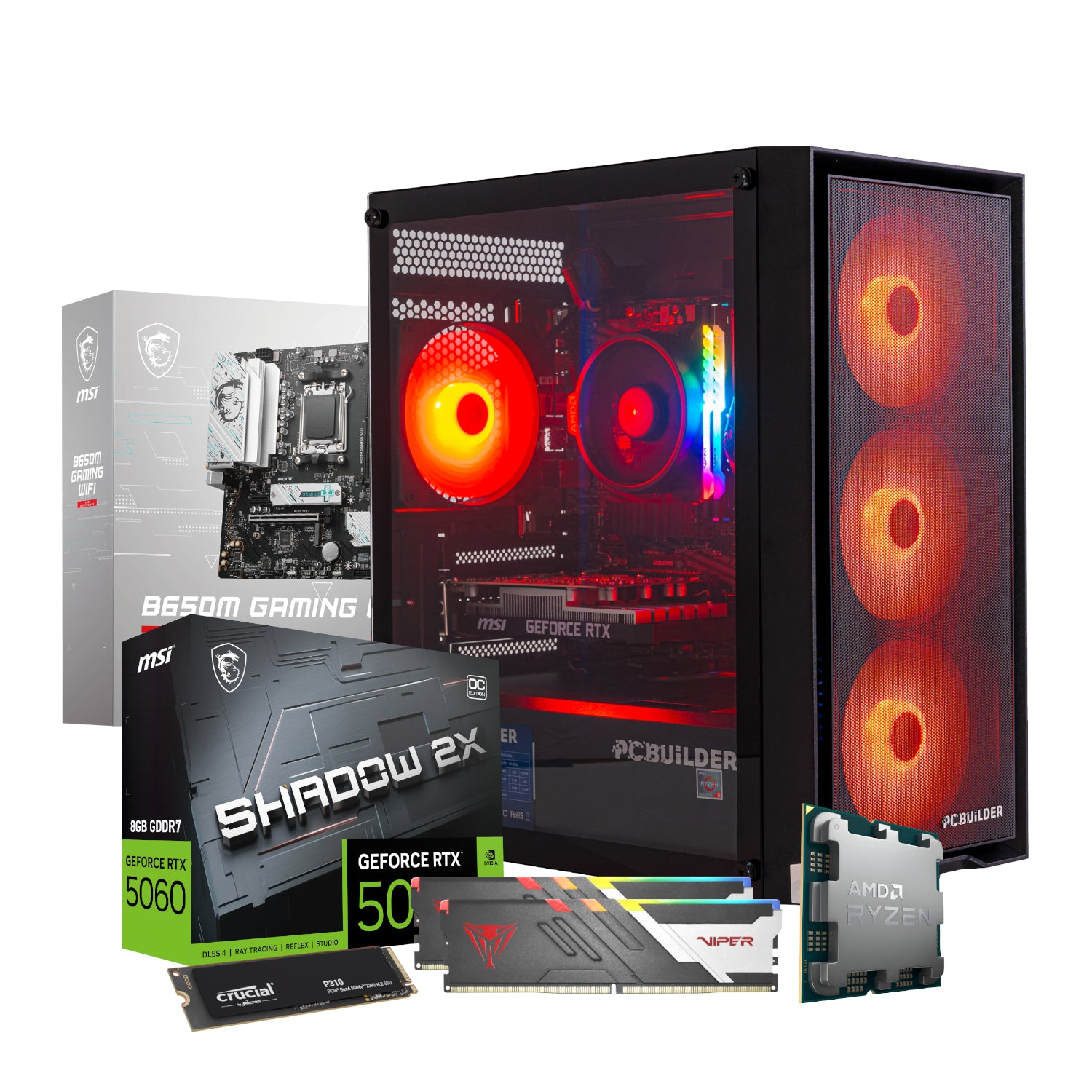 PCBuilder Ryzen 5 8400F RECON Windows 11 Gaming PC – image 2