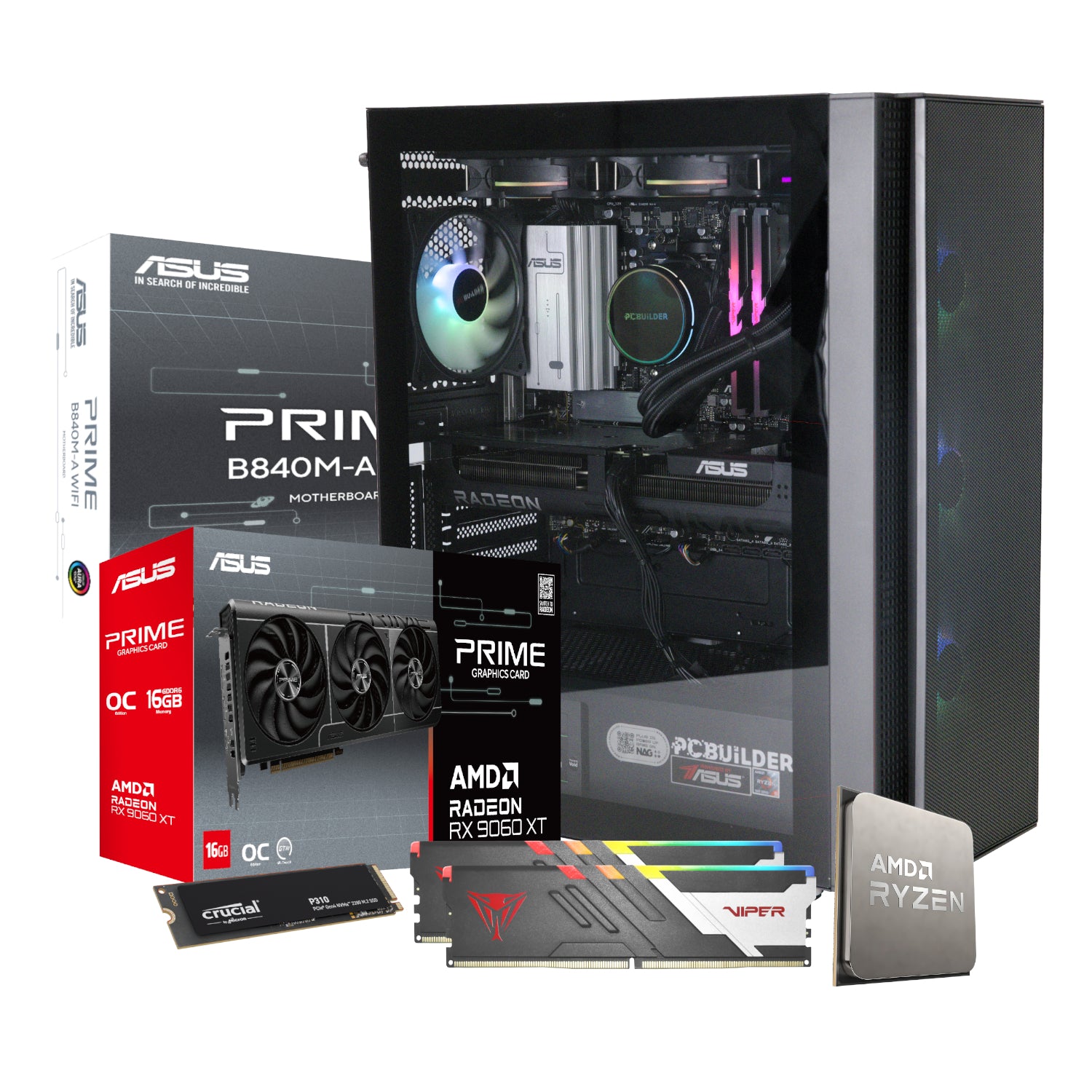 PCBuilder Ryzen 5 7600 SEEKER Windows 11 Gaming PC – image 2