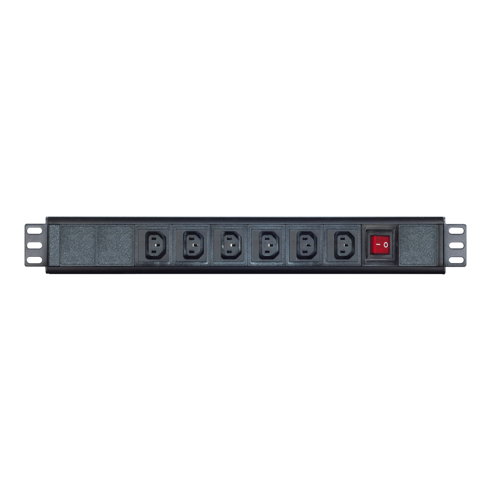 6 WAY 10A IEC PDU OUTLET WITH ON/OFF SW