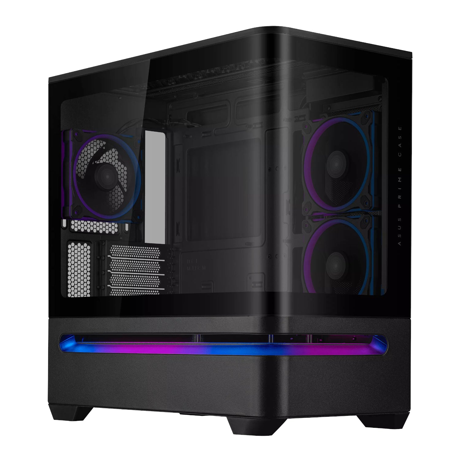 Asus Prime AP202 ARGB Curved Tempered Glass Micro-ATX Chassis – Black – image 3