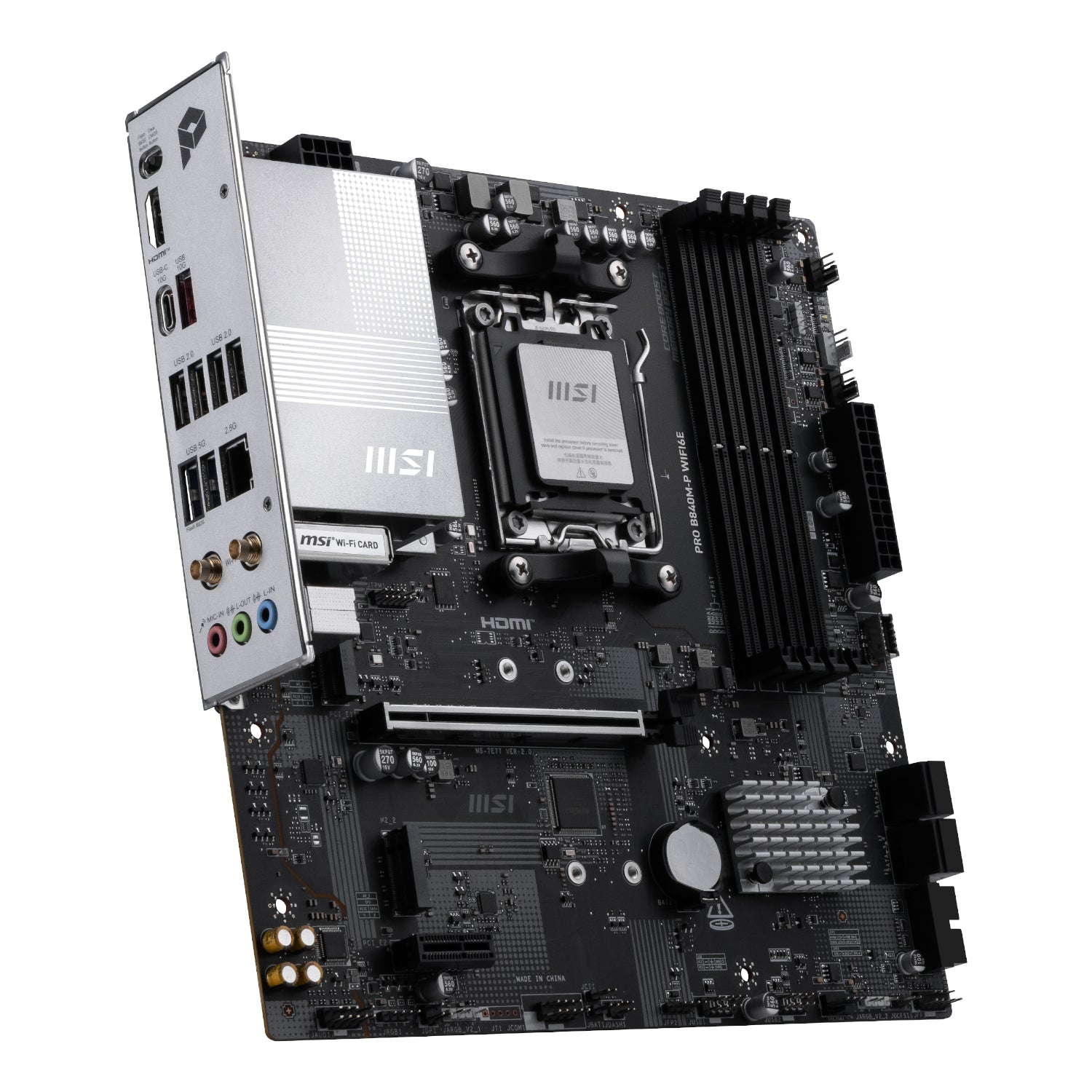 MSI PRO B840M-P Wi-Fi 6E AMD AM5 MATX Gaming Motherboard - image 3