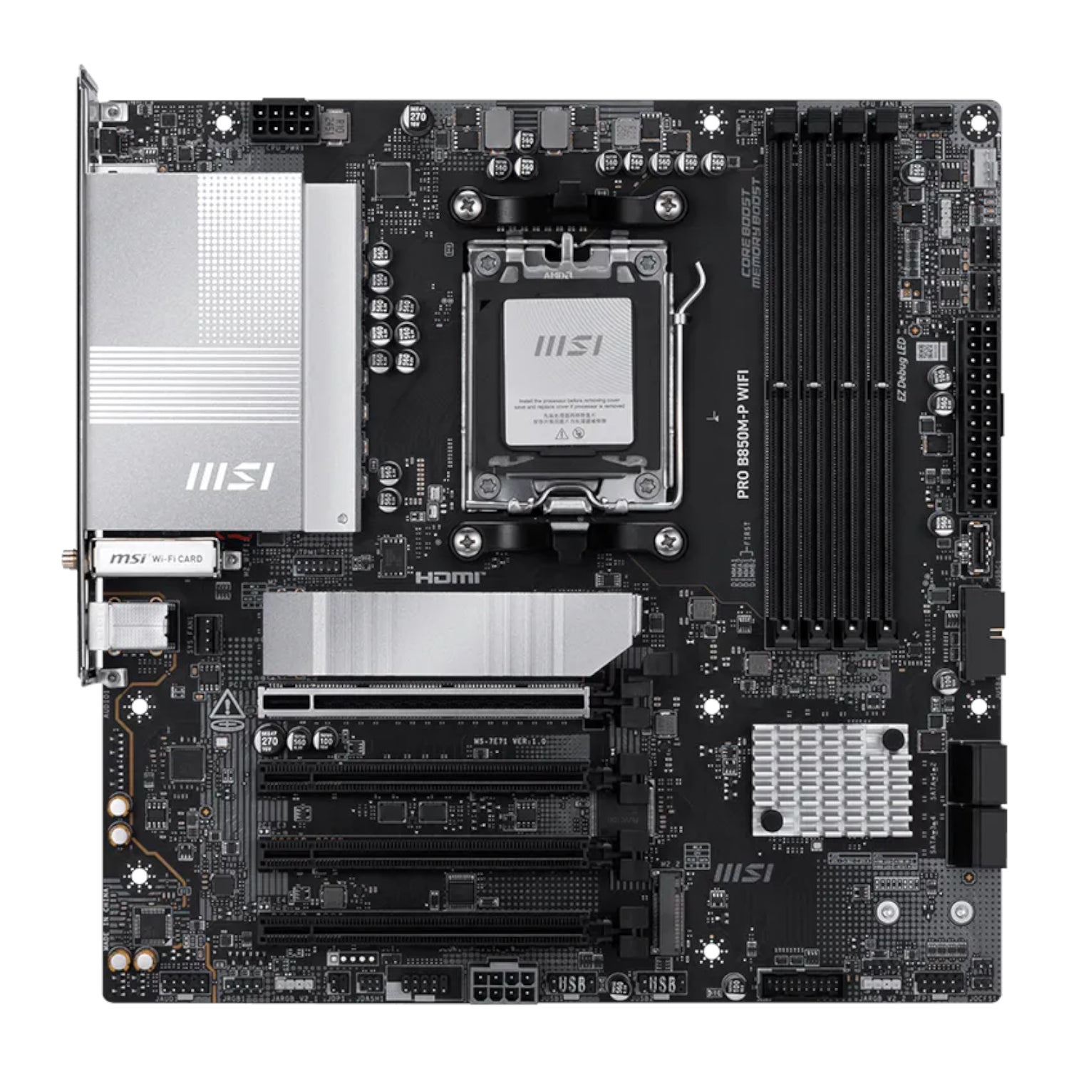 MSI PRO B850M-P WIFI AM5 mATX Motherboard – image 2