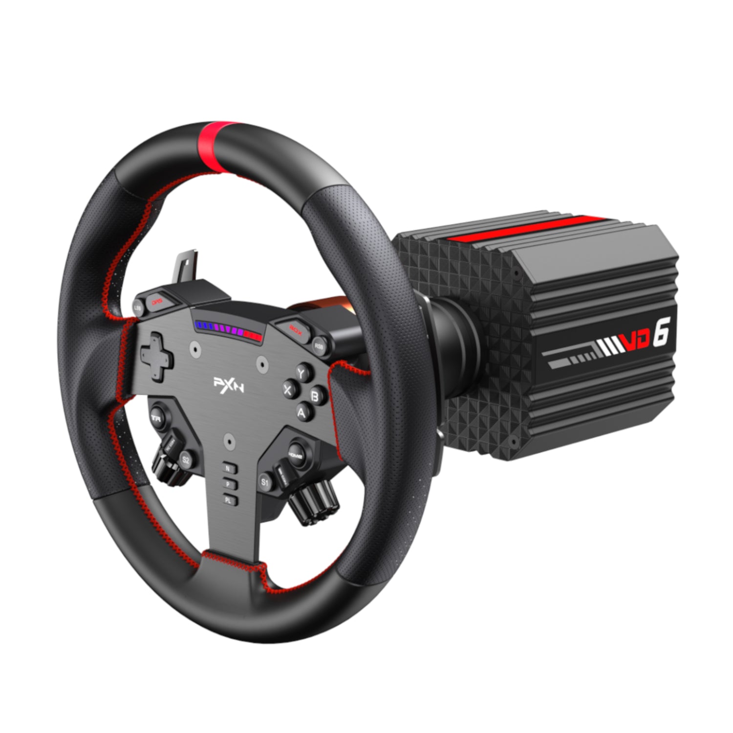 PXN VD6 Direct Drive Sim Racing Wheel | PD-HM Dual Pedal | Z9 Clamp Bundle - image 2
