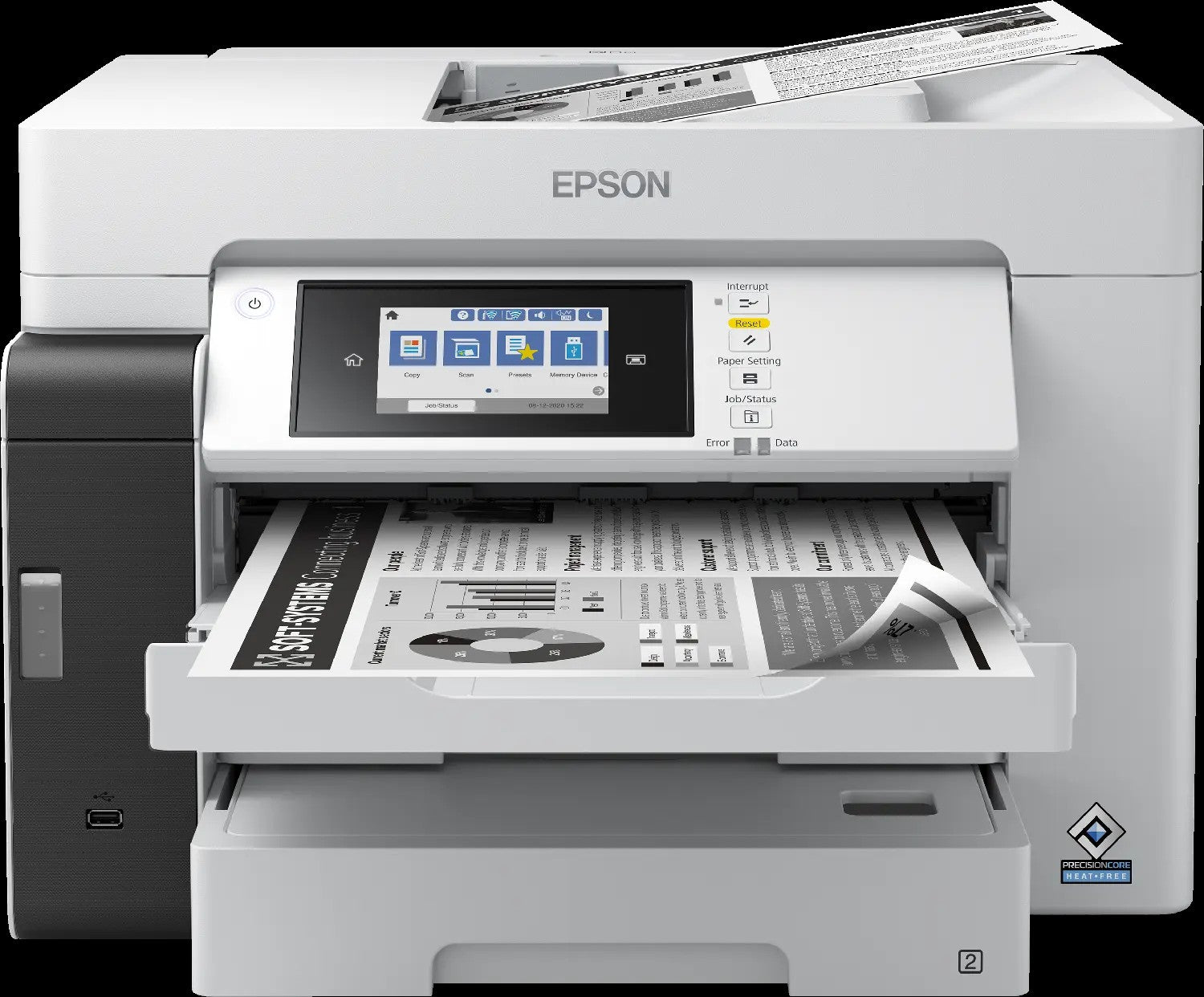 Epson 25ppm Mono A3+ Print Scan Copy Fax USB/USBHost Wi-Fi/Wi-FiDirect Ethernet PCL AutoDuplexPrint&Scan ADF incl 1 ink