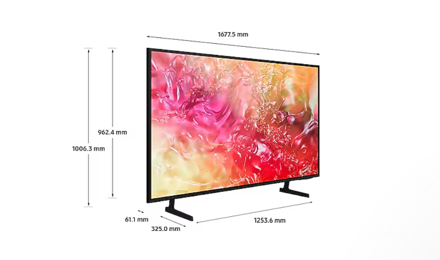 SAMSUNG 75" CRYSTAL UHD SERIES 8 SMART TV 4K UHD 3840x2160 MOTION XCELERATOR DYNAMIC CRYSTAL COLOR CRYSTAL PROCESSOR 4K HDR TIZEN OS CONNECTSHARE MOVIE HDMI X 3 USB X 1