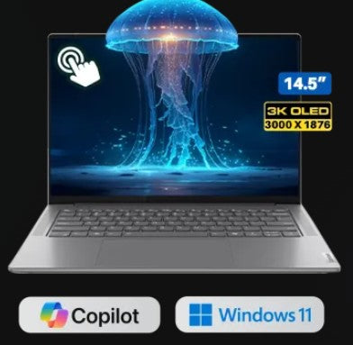 Lenovo Yoga Pro7 / 14IAH10 / 14.5" 3K / 3000x1876 / OLED / Touch / Grey / Core_ULtra7_255H / 32GB Soldered LPDDR5X-8533 / 1TB SSD M.2 2242 PCIe 4.0x4 NVMe / Backlit K/B / Win11 Home / 2YR On-Site