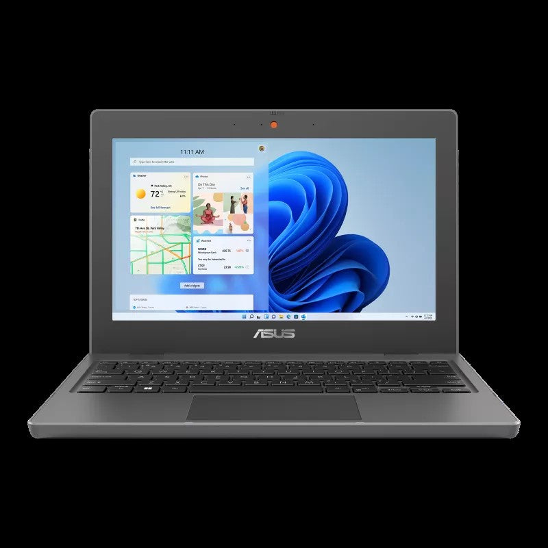ASUS BR1100CKA / 11.6-inch HD (1366 x 768) 16:9 / Intel® Celeron® N4500 Processor 1.1 GHz (4M Cache up to 2.8 GHz 2 cores) / DDR4 4GB (4GB DDR4 on board) / 128G eMMC / Intel® UHD Graphics / Windows 11 Home / Dark Grey / 1Y Pick up/ return