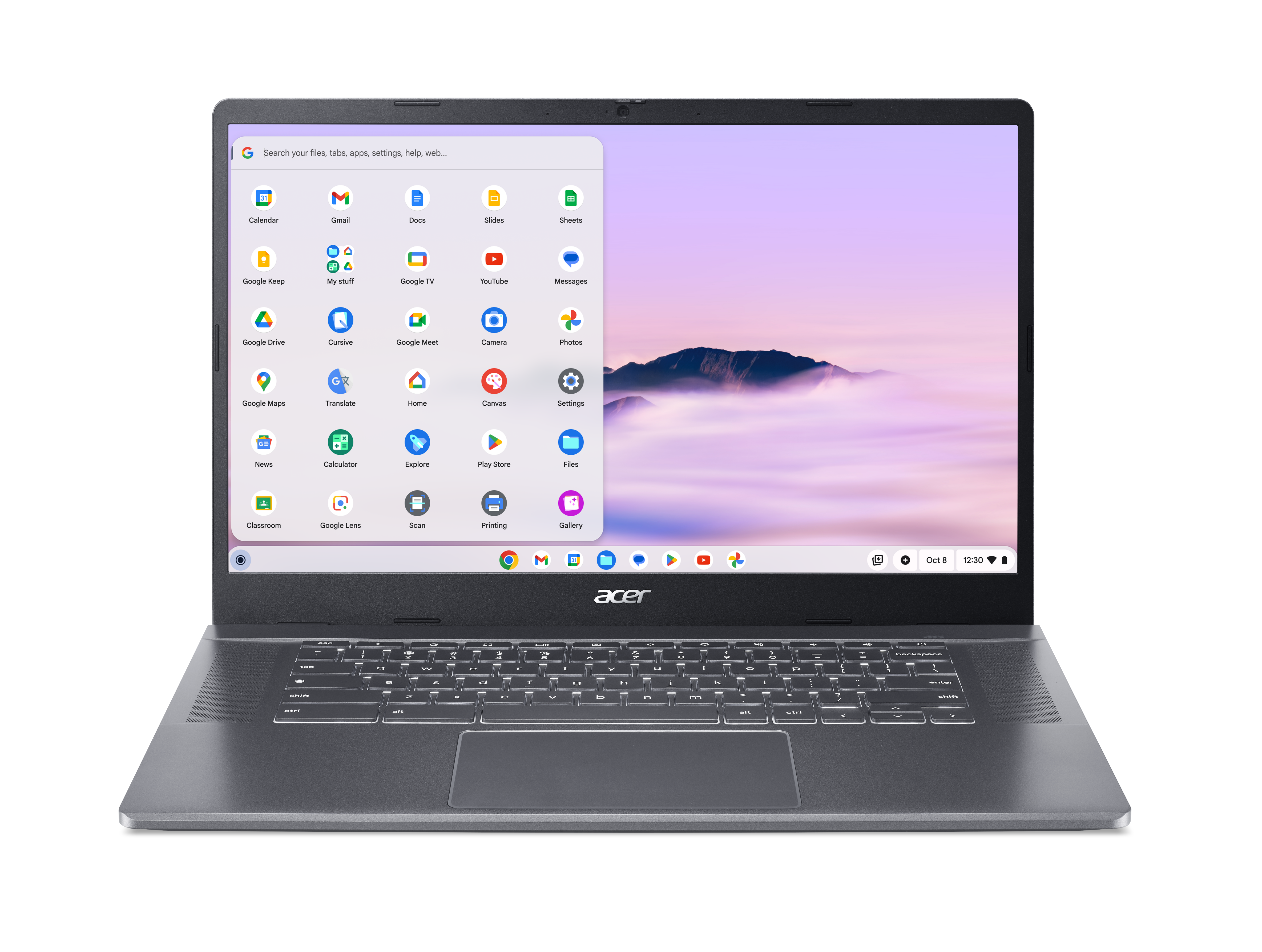 Acer Chromebook Plus 515 15.6" FHD IPS SlimBezel Touch LCD Intel Core 5 processor 120U 16GB LPDDR5X 256GB PCIe NVMe SSD WIFI6E+BT FPR FHD USB Camera 53Wh Li-ion battery 65W Type C adapter Google Chrome OS 3 Year Onsite Warranty CBE595-2T-TCO-55QW