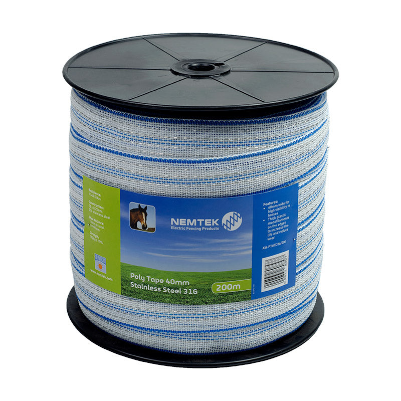 Poly Tape SS316 - 40mm, 200m Roll