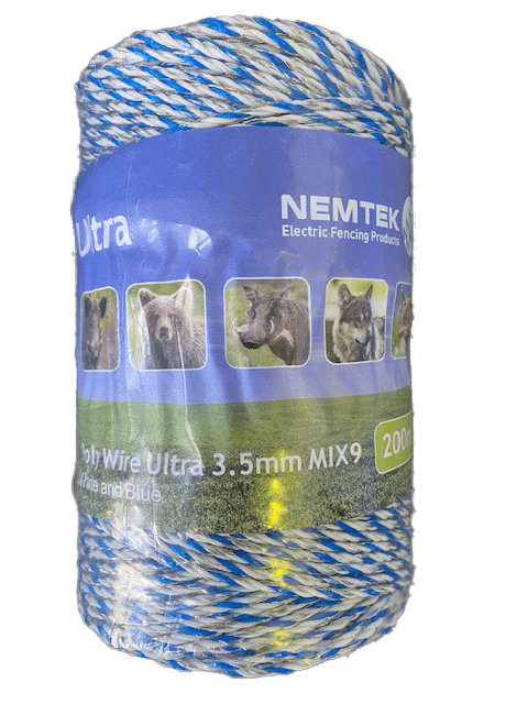 White Poly Wire Ultra 3.5mm Mix 9 200m