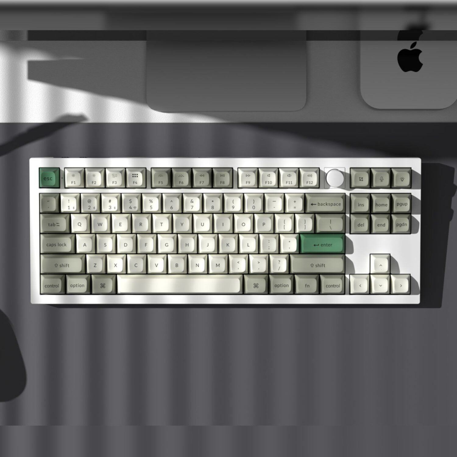 Keychron Q3 Max 80% Full Assembled Knob Red Switch Hot-Swap Gateron Jupiter RGB Wireless Keyboard - Shell White – image 2