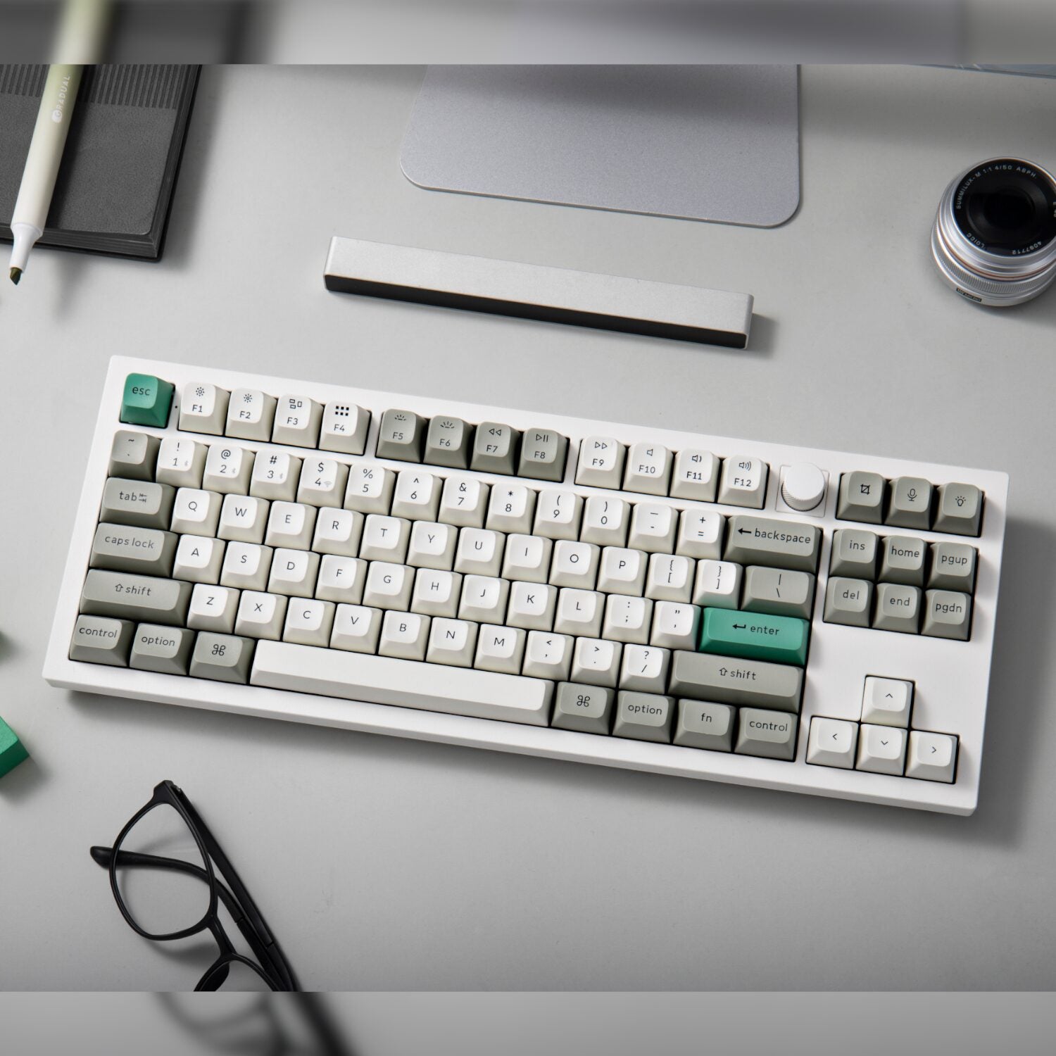 Keychron Q3 Max 80% Full Assembled Knob Red Switch Hot-Swap Gateron Jupiter RGB Wireless Keyboard - Shell White – image 5