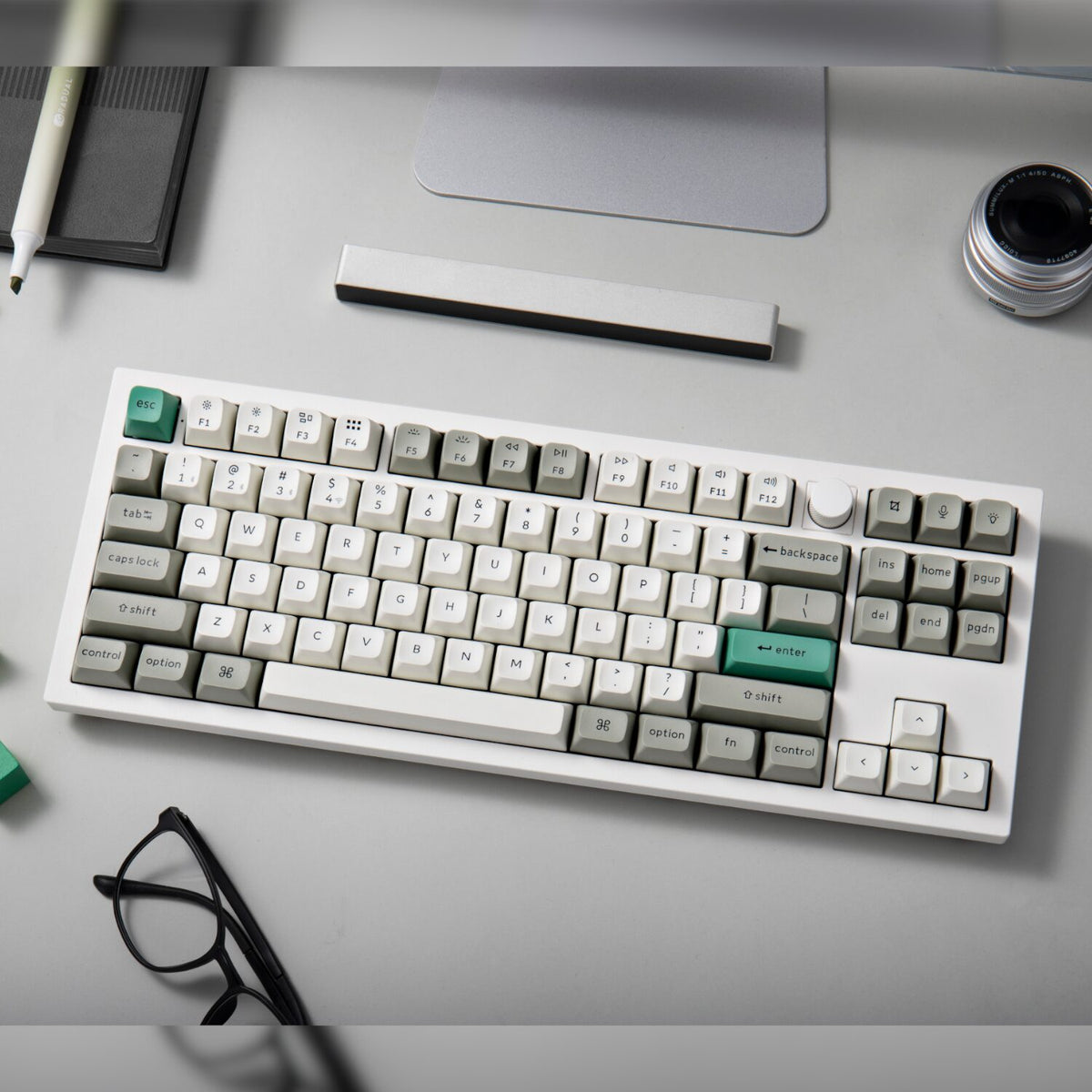 Keychron Q3 Max 80% Full Assembled Knob Red Switch Hot-Swap Gateron Jupiter RGB Wireless Keyboard - Shell White – image 5
