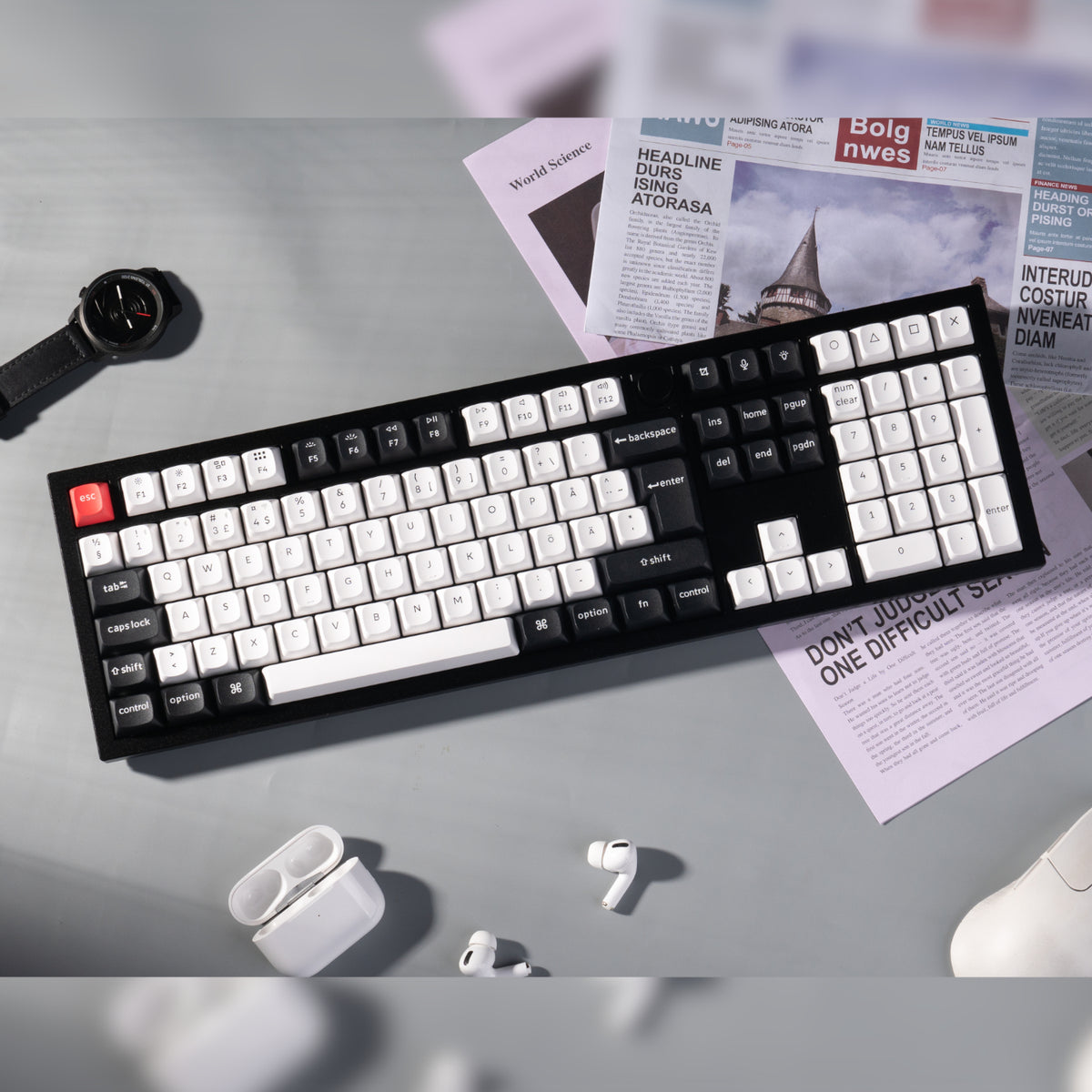 Keychron Q6 HE QMK Full-size Wireless Custom Mechanical Keyboard (Nebula Switch) – Carbon Black – image 4