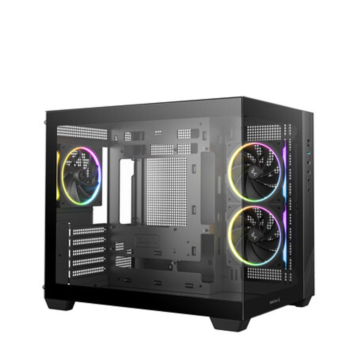 Deepcool CG330 3F Panoramic Dual-Chamber Micro-ATX Gaming Chassis - Black – image 2