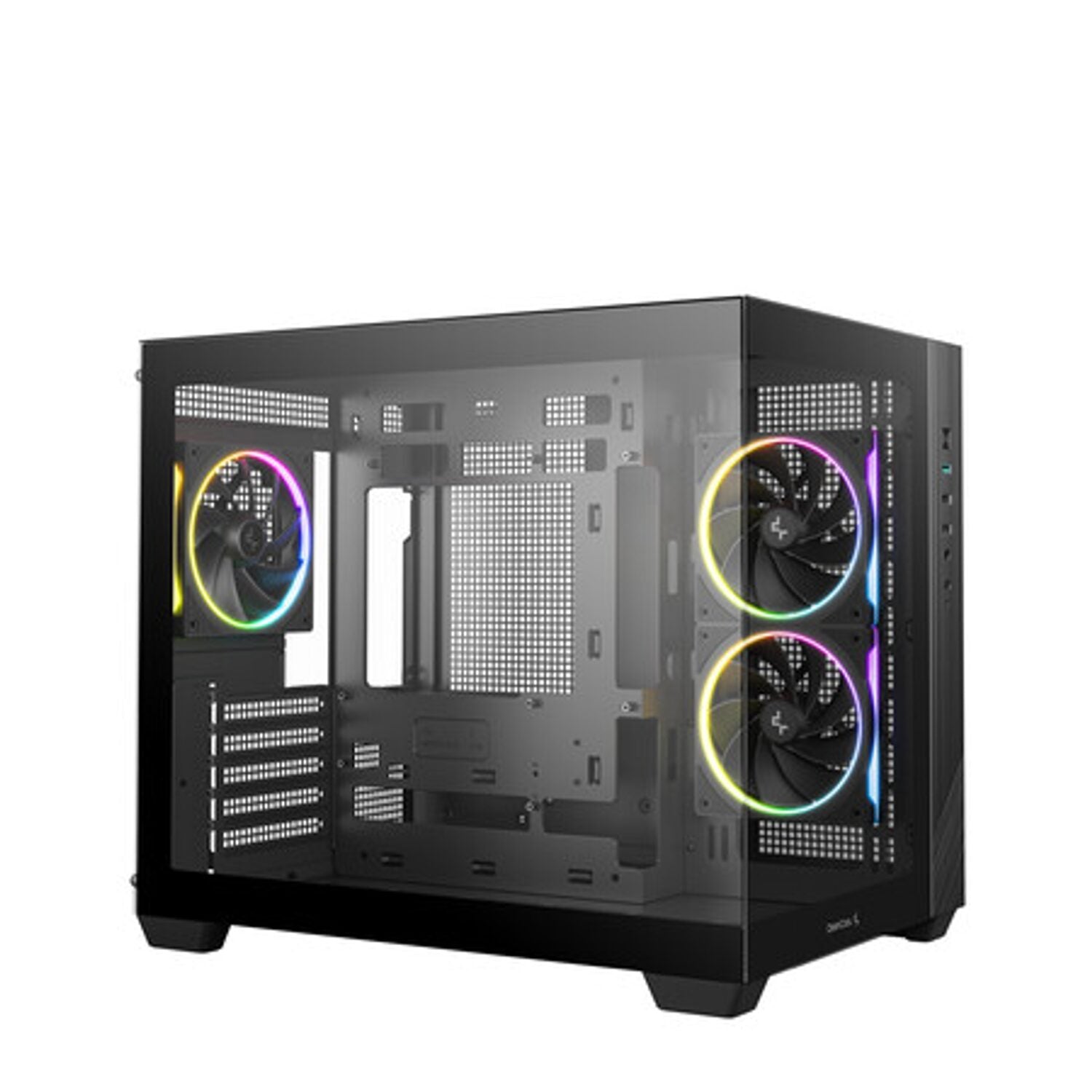 Deepcool CG330 3F Panoramic Dual-Chamber Micro-ATX Gaming Chassis - Black – image 2