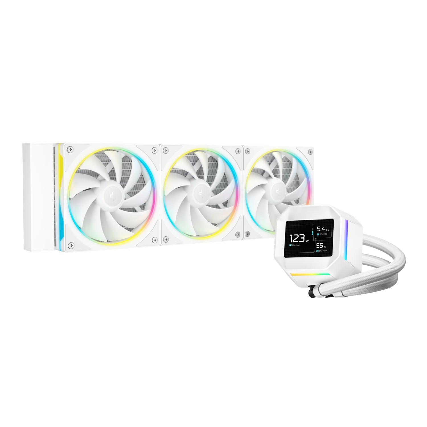 DeepCool LM360 ARGB 360mm AIO CPU Liquid Cooler - White – image 2