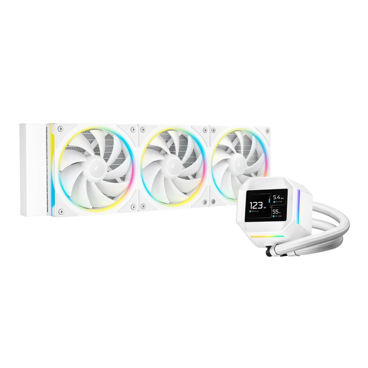 DeepCool LM360 ARGB 360mm AIO CPU Liquid Cooler - White – image 2