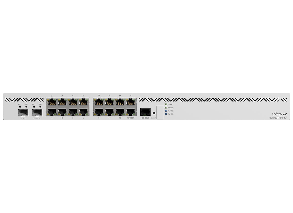 MikroTik Cloud Core 16 Port Gigabit 2SFP+ 4 Core Router | CCR2004-16G-2S+