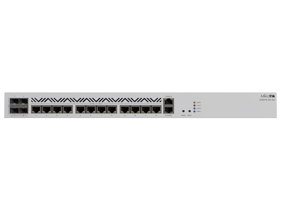 MikroTik Cloud Core 12 Port Gigabit 4SFP+ 16 Core Router | CCR2116-12G-4S+