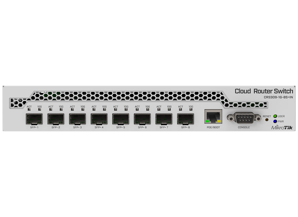 MikroTik Cloud Router Switch 8 Port SFP+ with PoE Input