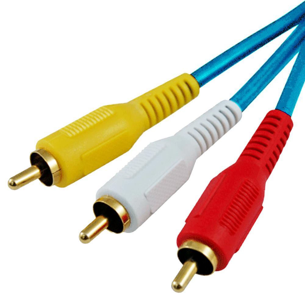 RC303 3RCA Male to Male AV Stereo 3.0m Cable