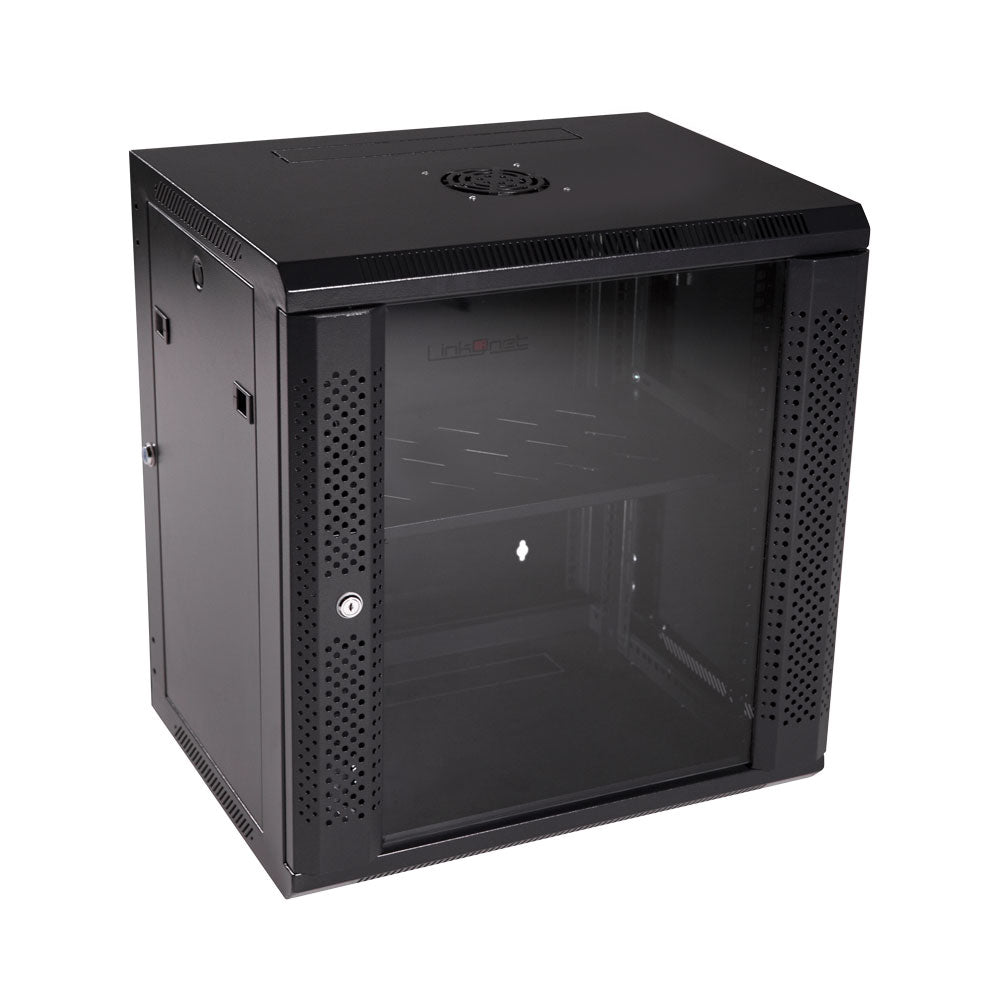 12U SINGLE SEC 600X450MM,1FAN,1SHELF,FLAT PACK