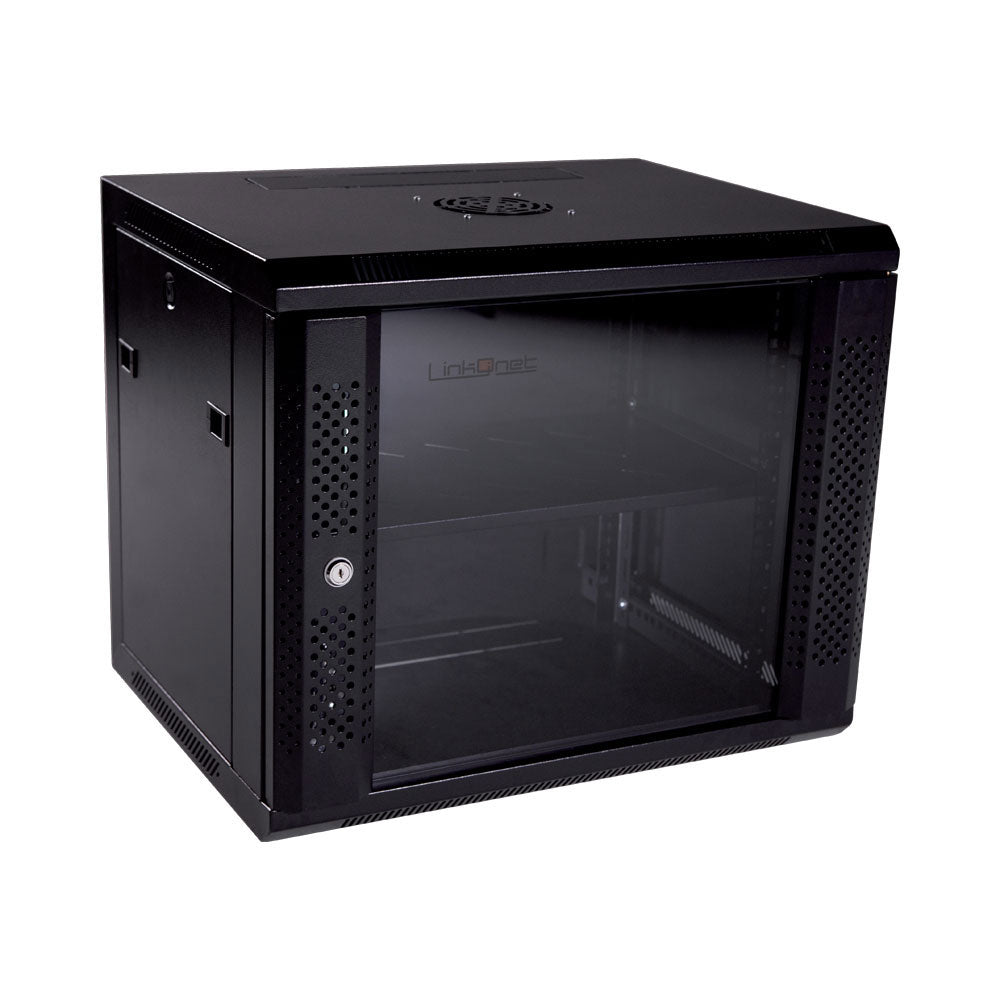 9U SINGLE SEC 600X450MM,1FAN,1SHELF,FLAT PACK