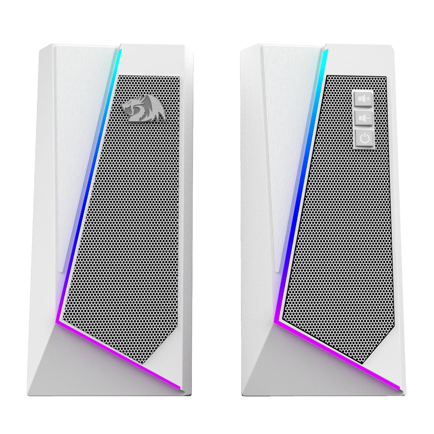 Redragon GS20W ANVIL 3W 2.0 RGB Stereo Desktop PC Speakers - White – image 2